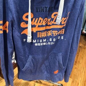 Superdry Vintage Blue and Orange Hoodie